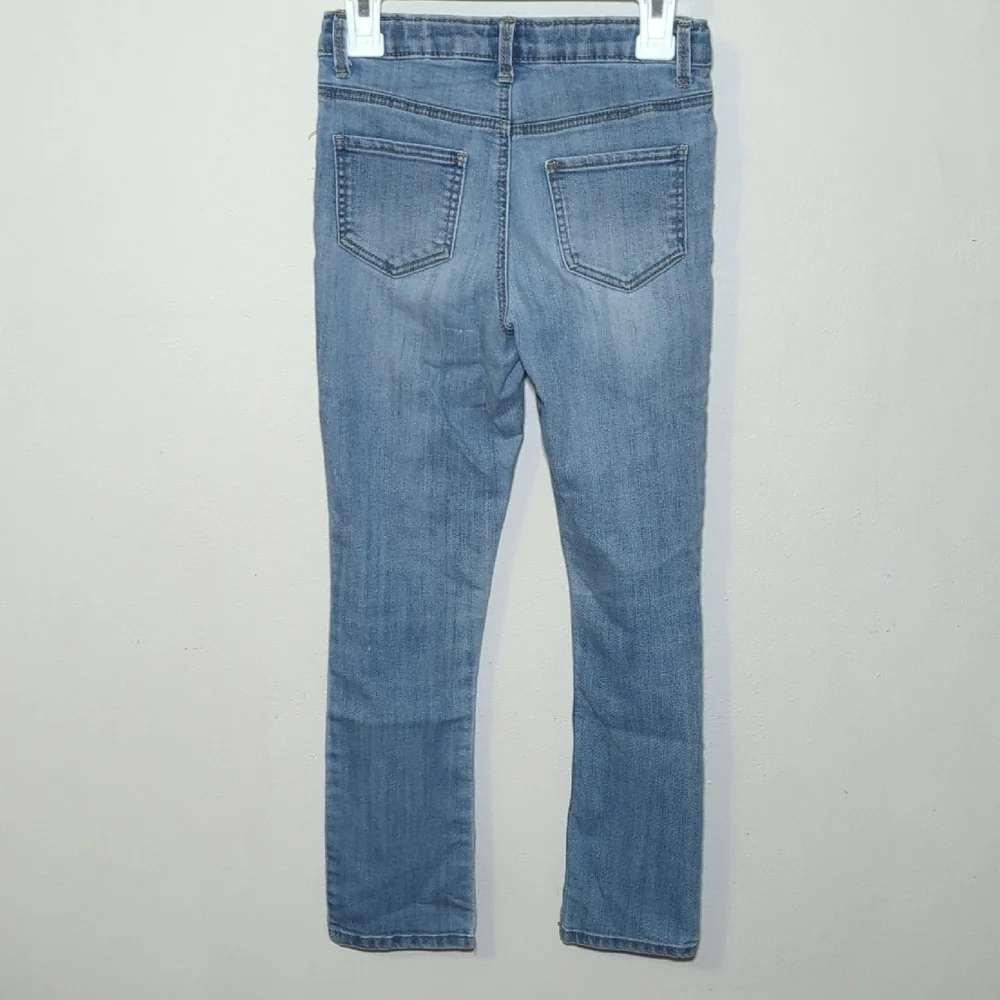 Oshkosh B'Gosh Bootcut Jeans Light Wash Adjustable Waist Girls Size 8 Slim